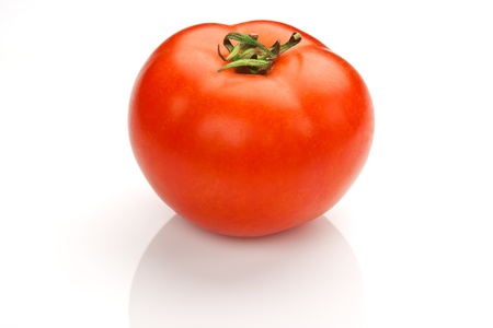 Red Tomato isolated on a white backgroundの写真素材