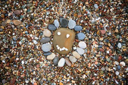 Sea stones backgroundの写真素材