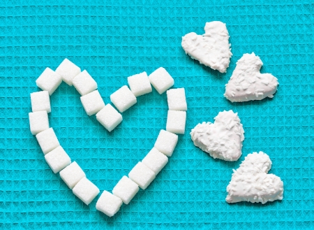 Heart shaped cookies for valentines dayの写真素材
