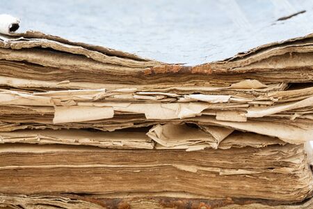 Ancient book close-up  Selective focus