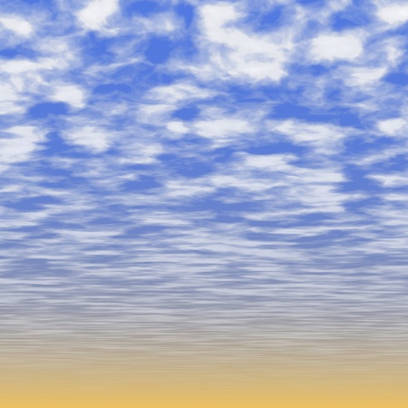 Blank sky surface with small cloudsの写真素材