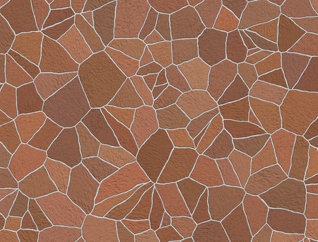 Seamless texture of stonewall in brown colorの写真素材
