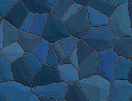 Blue trencadis broken tiles mosaicの写真素材