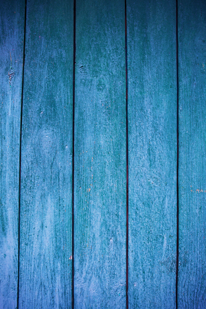 Shabby and very old green-blue wooden fence.の写真素材
