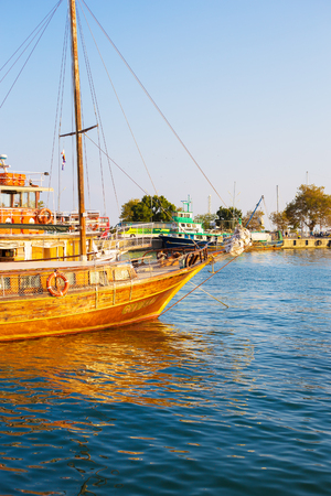 Yachts and boats in nesebray-bulgaria.の写真素材