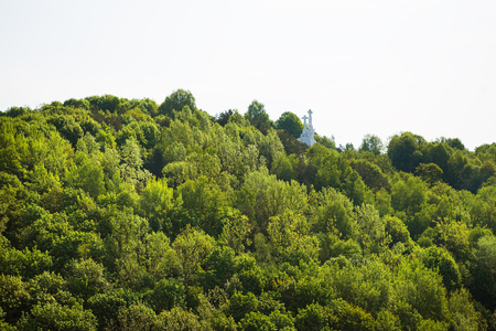 Top view of a green park. Vilnius, Lithuaniaの写真素材