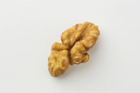 walnut isolated on white background, top view.の写真素材