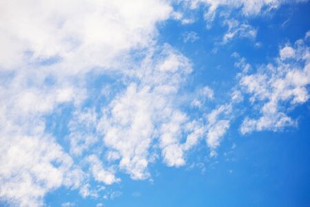 Beautiful blue sky on a sunny afternoon at the seaの写真素材