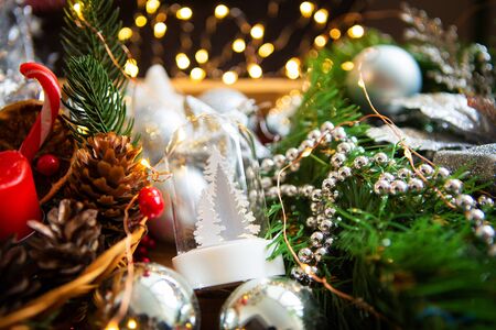 Christmas background. New Year's decorの写真素材