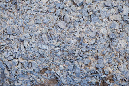 Crushed stone background, gray stone textureの写真素材