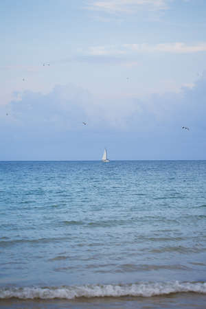 Beautiful sea and sandy beaches of Bulgaria, Nessebar.の写真素材