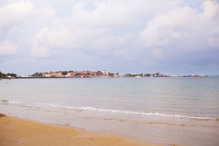 Beautiful sea and sandy beaches of Bulgaria, Nessebarの写真素材