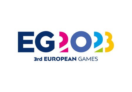 Kyiv, Ukraine - June 2023: Official of 3rd European Games. EG2023 international sporting event will take place in Krakow Poland -provide qualification opportunities for the 2024 Summerのeditorial素材