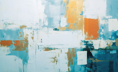 Old painted background with colorful oil paints. Texture canvas for wall or digital interior. Abstract art painting for posters, covers, template and prints. Retro wallpaper backdrop, grunge styleの素材