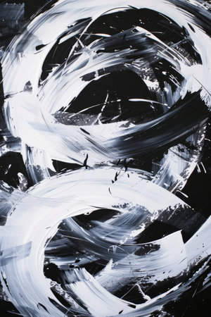 Soft white swirls on a textured canvas invoke a feeling of gentle motion. The subdued palette creates a minimalist and abstract aesthetic.の素材