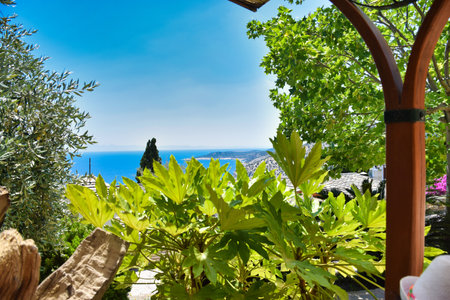 View of the coast of the island of Thassos in Greece, Europeの写真素材