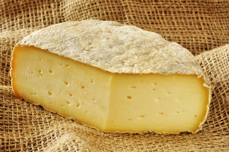 Formaggella bergamasca, typical soft cheese of Bergamo, Italyの写真素材