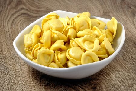 Tortellini, italian egg pastaの写真素材