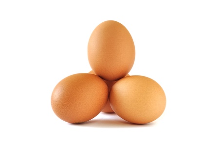 Eggs isolated on white background