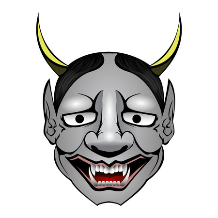 Illustration of Shiro-Hannya Japanese demonのイラスト素材