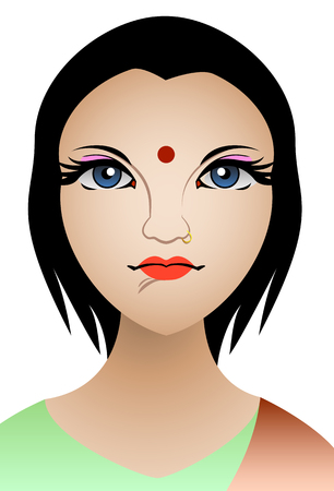 Vector Illustration of Hinduism Womanのイラスト素材