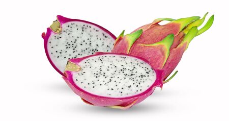 Dragon fruit isolated on white background.の写真素材