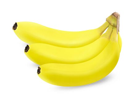 Bunch of bananas isolated on white background.Professional food photographyの写真素材
