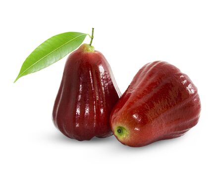 Rose apples or chomphu isolated on white backgroundの写真素材