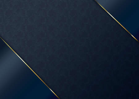 Luxury Dark Blue and Gold Background Layoutの写真素材