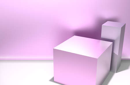 Product Exhibitor Business Class Pink Scenario 3D Illustration
