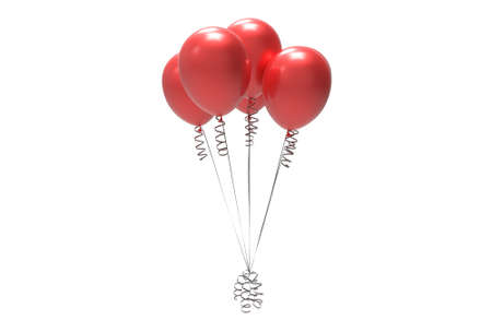 Party red balloons for decorationの写真素材
