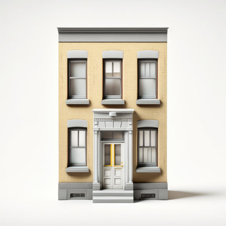 Miniature apartment building home small scale architecture mockup HQの素材
