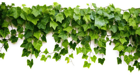 Ivy plant with a white background isolated Generative AI Illustration.の素材