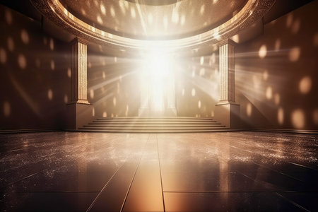 Background empty interior scenery for photography Generative AI Illustration.の素材