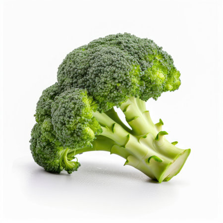 Fresh organic raw broccoli ingredient for cooking recipe Generative AI Illustration.の素材
