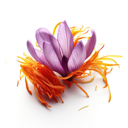 True organic raw fresh curcuma turmeric flower anti-inflammatory natural healthy plant Generative AI Illustration.の素材