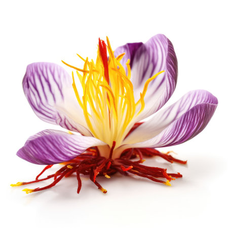 True organic fresh raw curcuma turmeric flower anti-inflammatory healthy natural plant Generative AI Illustration.の素材