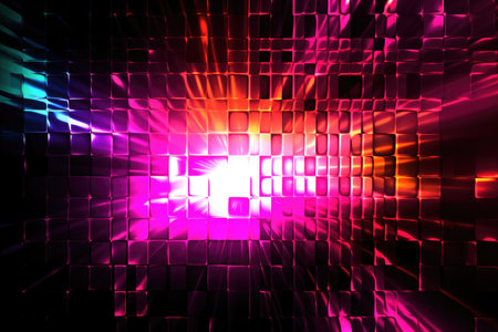 Colorful abstract background for photography with cube shapes wall Generative AI Illustration.の素材