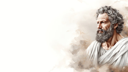 Background illustration of Apostle Paul the zealous preacher and author of New Testament epistles Generative AI.の素材