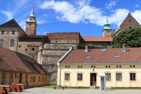 Interior courtyard of the Akershus Fortress の写真素材