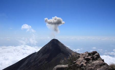 Volcan Fuego (Fire volcano) erupts a cloud of ash and smoke near Antigua, Guatemala. Volcan Fuego (Fire volcano) erupts a cloud of ash and smoke near Antigua, Guatemala.