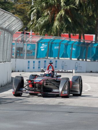 Stphane Sarrazin Venturi Formula E Team during qualifying for the 2015 Formula E ePrix in Putrajaya,...