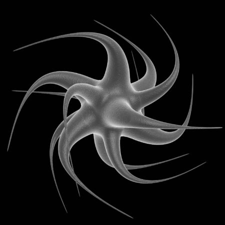 danger bacteria cell swim for medical scienceの写真素材