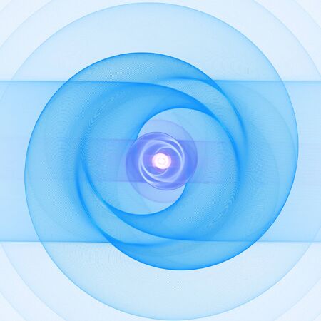 abstract chaos blue rings on white background