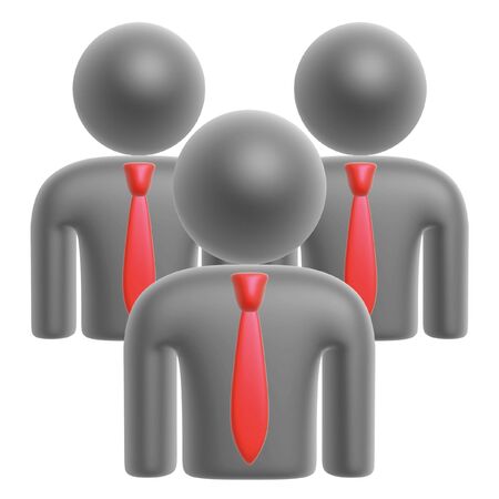 team symbol of office business staff isolated on white background