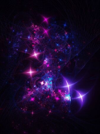 chaos galaxy stars flow on spaceの写真素材