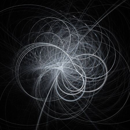 abstract doodle circles ray on dark background