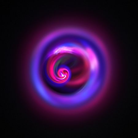 spiral wheel of fate on dark backgroundの写真素材