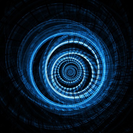 chaos rolling wheel rays on dark backgroundの写真素材