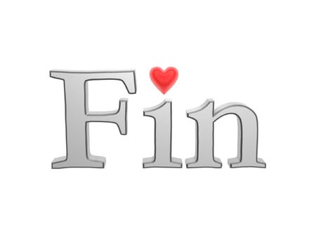 Fin with love heart isolated on light backgroundの写真素材